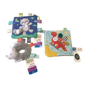 mary meyer baby Taggies Harley Raccoon Heather Hedgehog & Pepplesaurus Teather